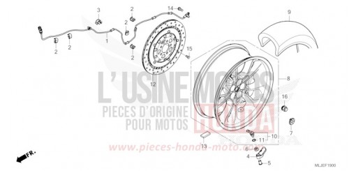 ROUE ARRIERE GL1800DAR de 2024